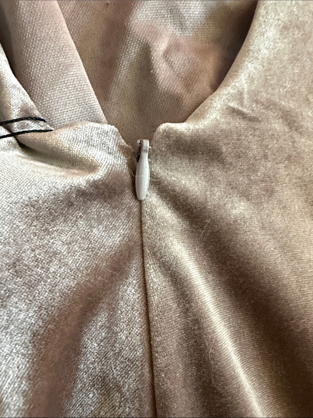Zara Long Sleeve Ruched Velvet Maxi Dress in Taupe - Picture 11 of 11